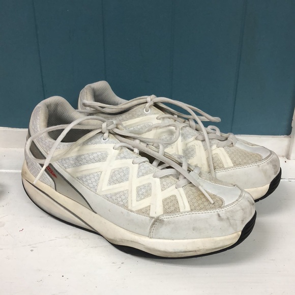 MBT Sport 3X White Rocker Bottom Lace Up Sneaker Womens US‎ Size 9 EUR 40 - Picture 3 of 7